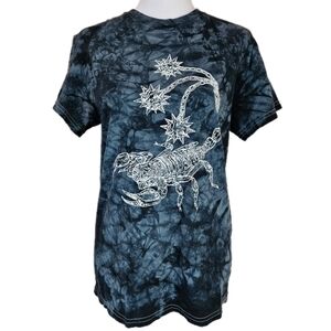Colortone Tie Dye Scorpion T-Shirt Women's Small Scorpio Zodiac Astrology Dark